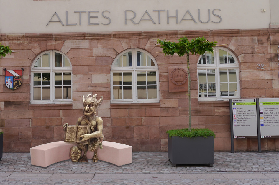 Simulation des Grimmelshausen-Denkmals